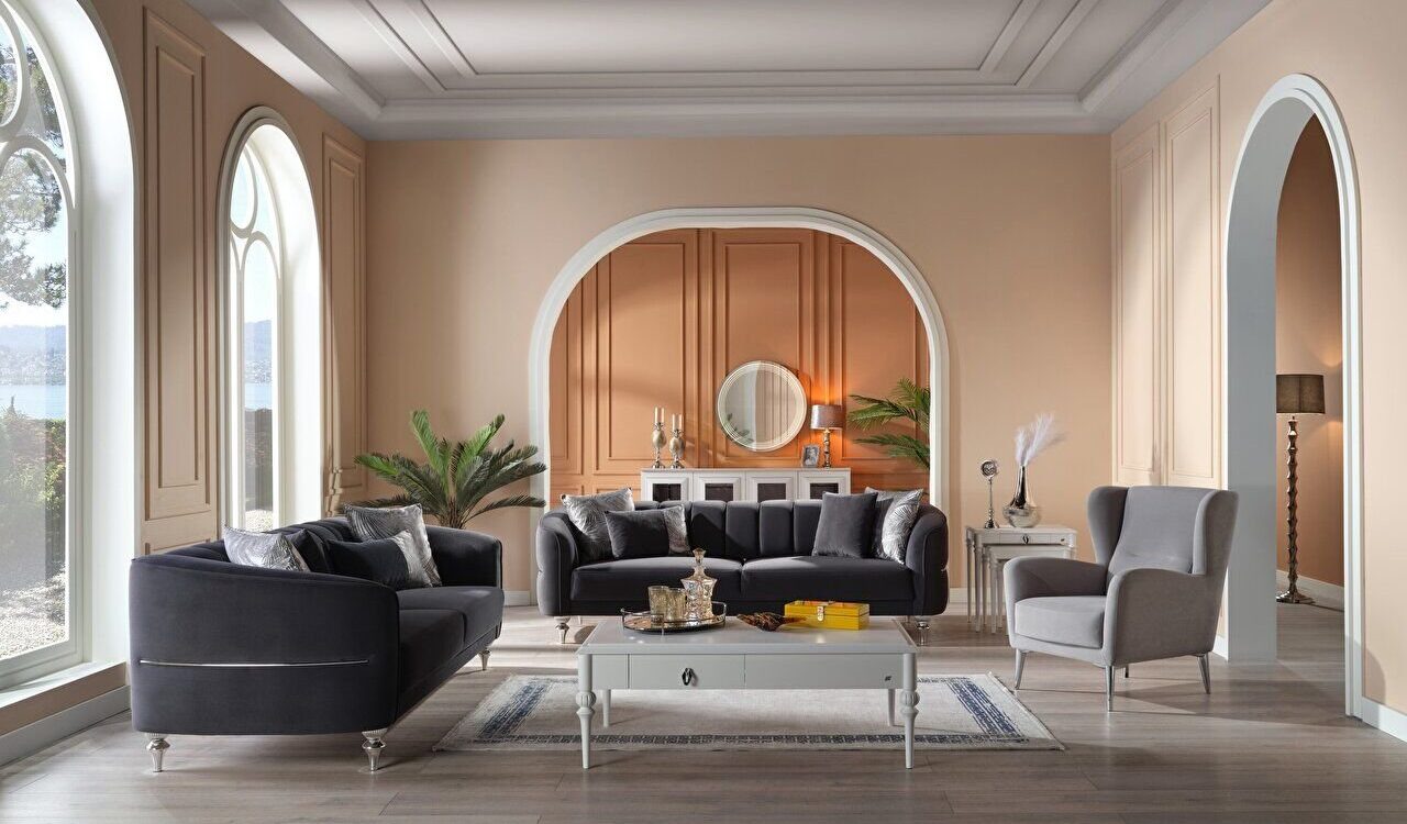 PLATIN Ensemble Canap&eacute; Fauteuil Bischheim