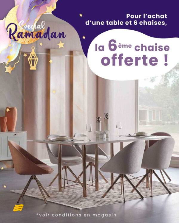 Spécial Ramadan &#8211; Pour l&#8217;achat d&#8217;une table et 6 chaises, la 6éme chaise est offerte Obernai 0