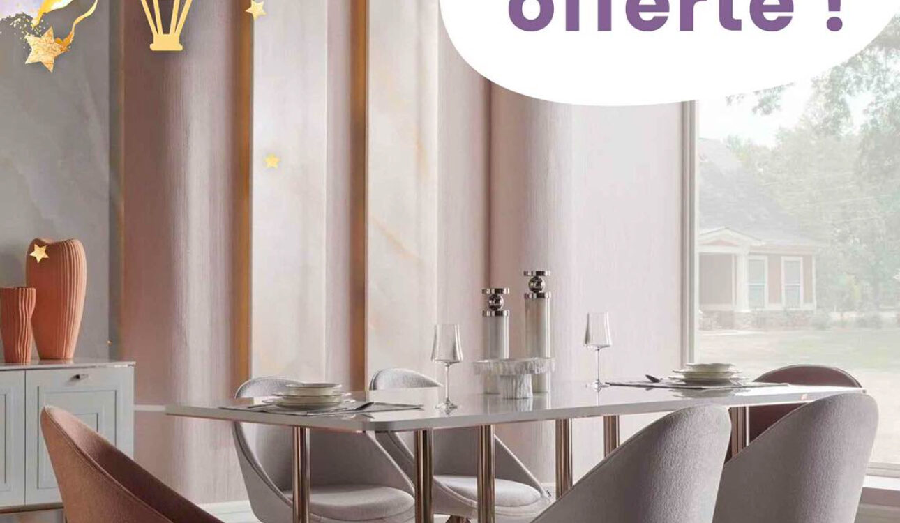 Spécial Ramadan &#8211; Pour l&#8217;achat d&#8217;une table et 6 chaises, la 6éme chaise est offerte Obernai